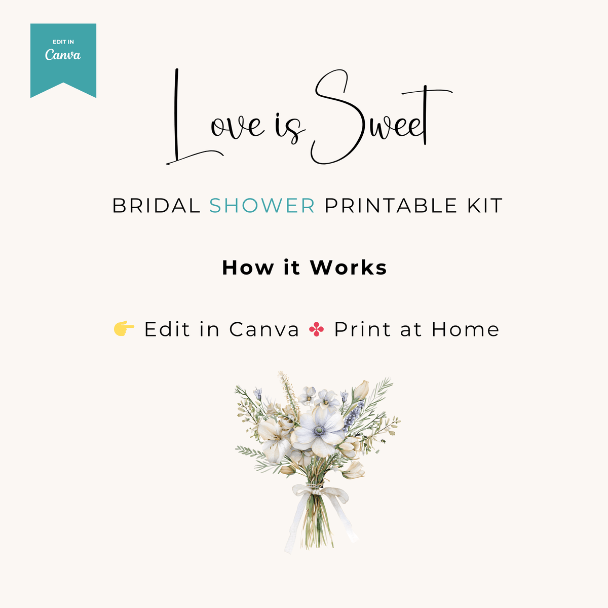 Editable Bridal Shower Template Kit