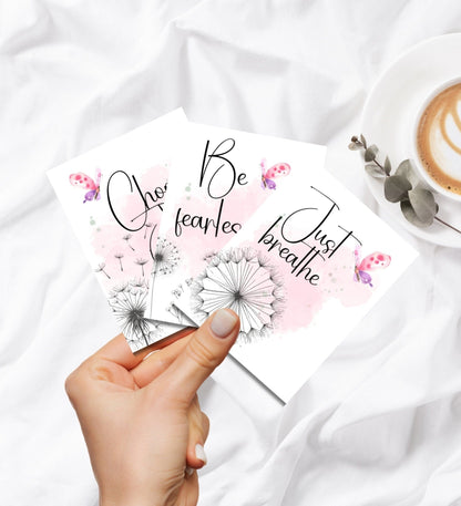 45 Dandelion Affirmation Cards Printable, Everyday affirmation cards, Positive Affirmation Cards, Self Care & Mindfulness Cards