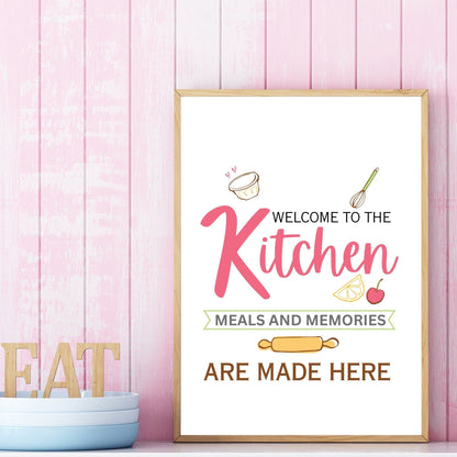 Welcome to the Kitchen Quote Wall Art | Fun Kitchen Decor | Housewarming Gift Ideas, Funky Wall Art, Printable Wall Art | Whimsical Wall Art