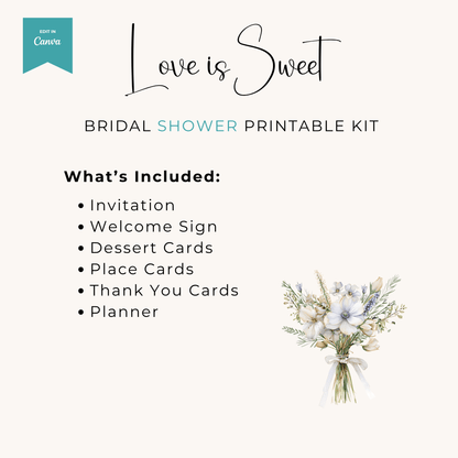 Editable Bridal Shower Template Kit