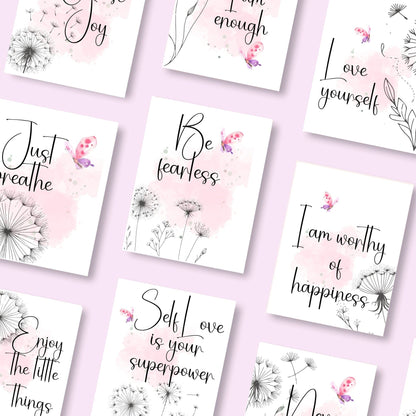 45 Dandelion Affirmation Cards Printable, Everyday affirmation cards, Positive Affirmation Cards, Self Care & Mindfulness Cards
